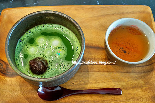 日本茶カフェ あさつゆ◇抹茶しるこ（ほうじ茶つき）