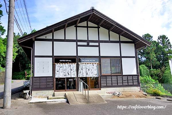 栃木県大田原市にあるひつじ珈琲大雄寺店の外観