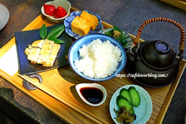 宇都宮アルプスの森 京屋茶舗のひつまぶし極上茶漬け釜飯御膳のモーニング