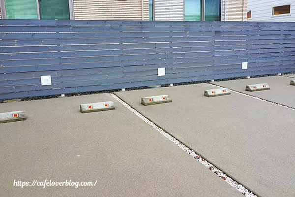 福島県郡山市のslow snow COFFEEの駐車場