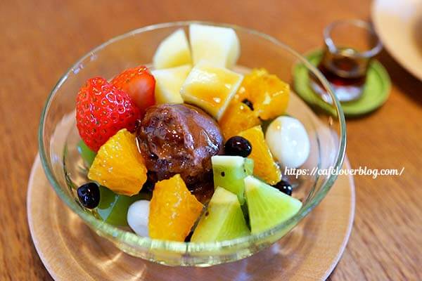 福島県郡山市のセカンドカフェのあんみつ